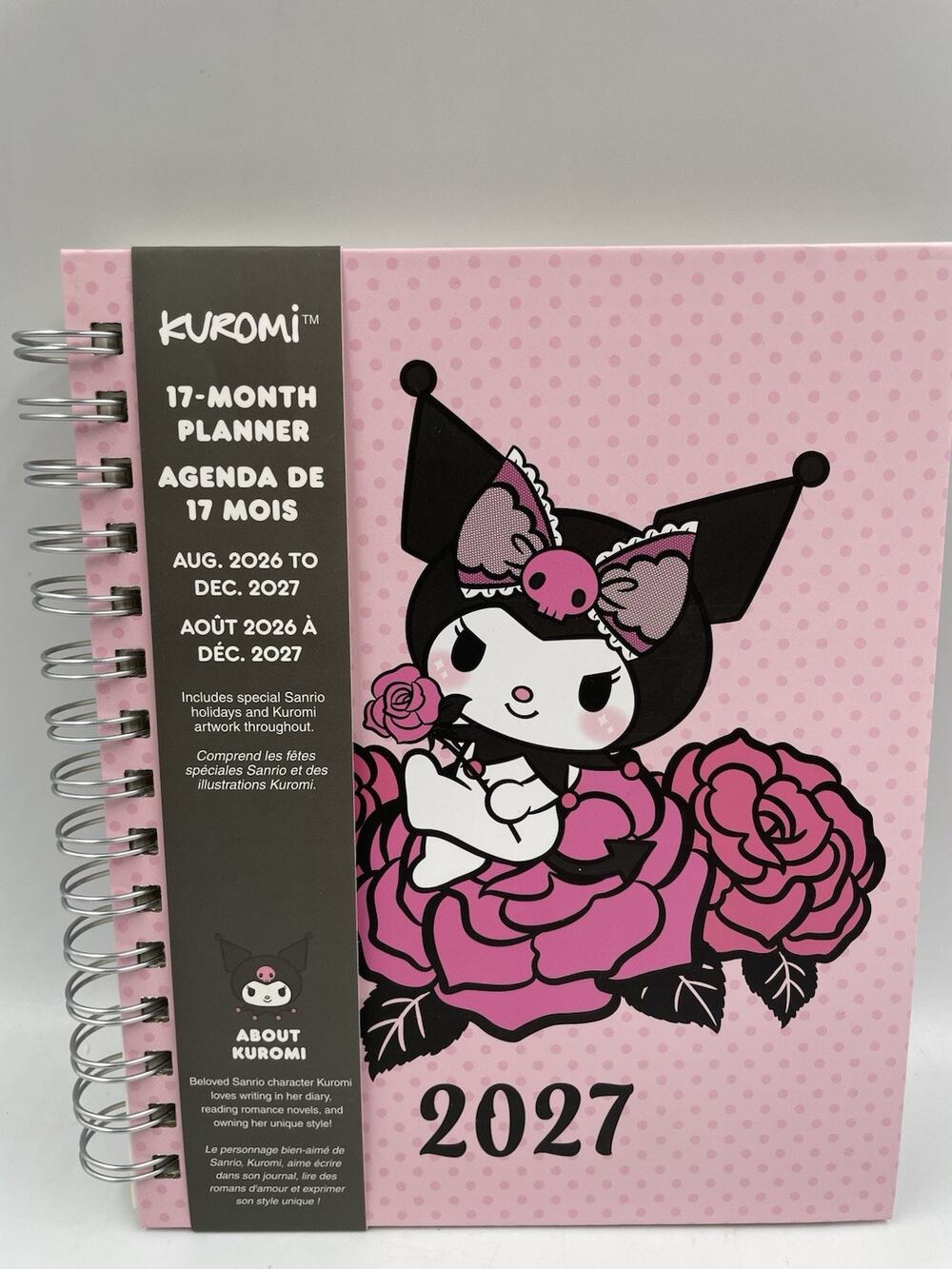 Hello Kitty Sanrio Kuromi 17 Month Planner/Calendar August 2026 – Dec 2027